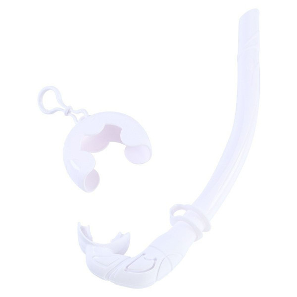 Diving Snorkel Portable Foldable Multi-color Silicone Freediving Snorkel For Swimming Diving Color White product image