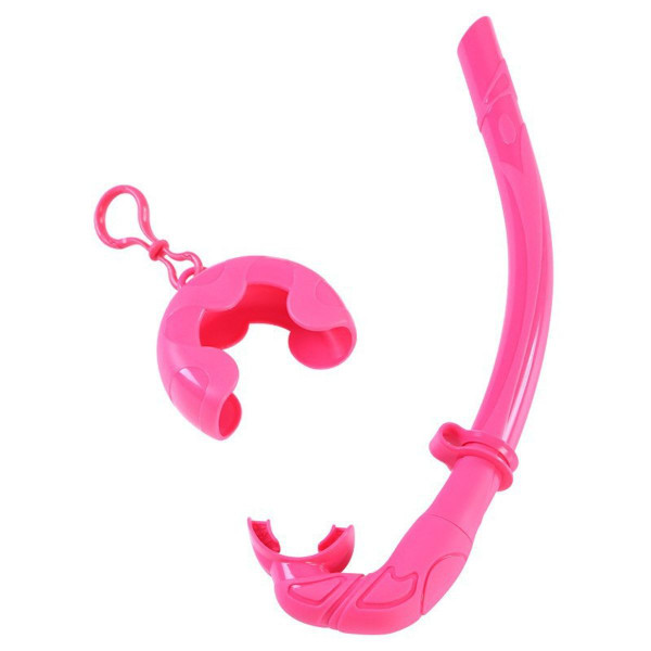 Diving Snorkel Portable Foldable Multi-color Silicone Freediving Snorkel For Swimming Diving Color Red product image