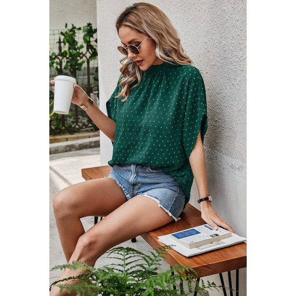 Women's Boho Swiss Dot Batwing Sleeve Blouse product image