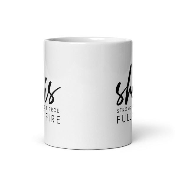 'She Is Full of Fire' Graphic Coffee Mug, 11 or 15 oz. product image