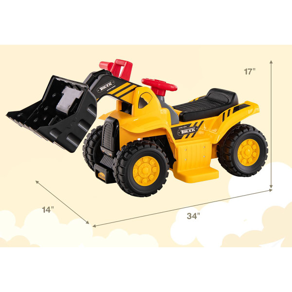 Kids' 6V Electric Ride-on Bulldozer with Adjustable Bucket product image