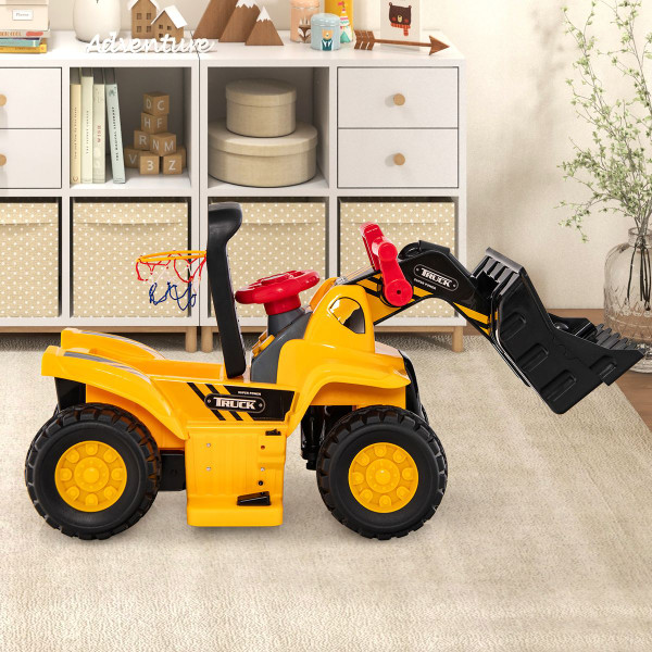 Kids' 6V Electric Ride-on Bulldozer with Adjustable Bucket product image