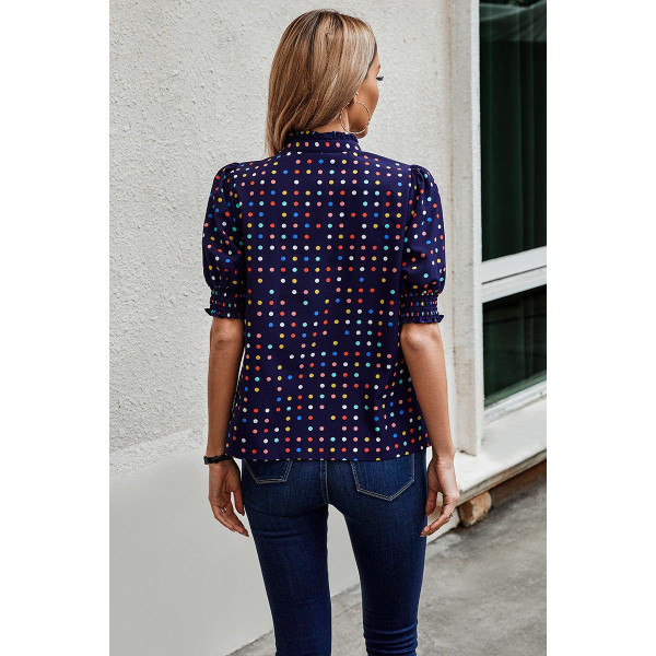 Women's Whimsy Polka Dot Puff Sleeve Blouse product image