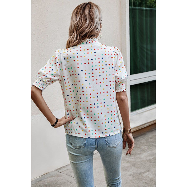Women's Whimsy Polka Dot Puff Sleeve Blouse product image
