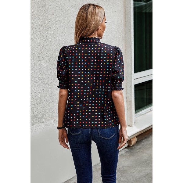 Women's Whimsy Polka Dot Puff Sleeve Blouse product image