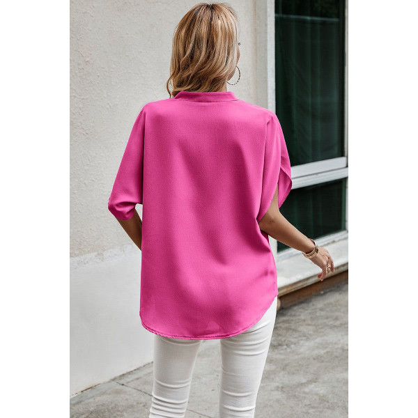 Women's V-Neck Dolman Petal Sleeve Blouse product image