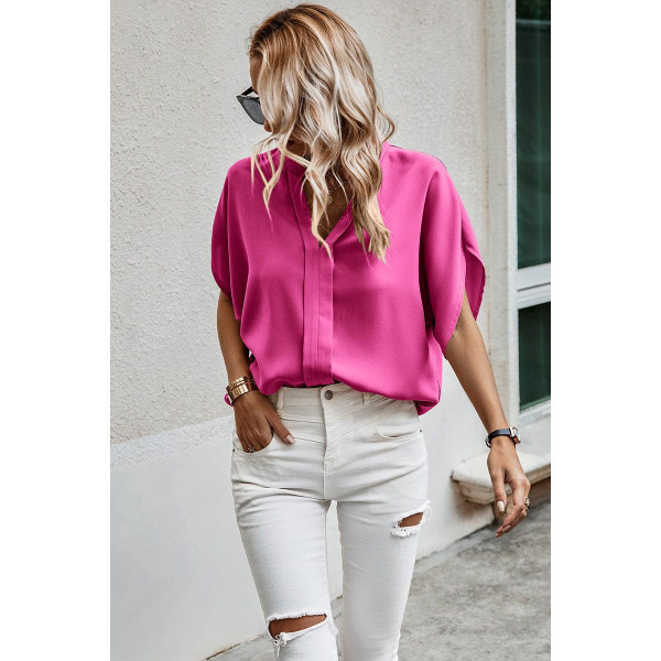 Women's V-Neck Dolman Petal Sleeve Blouse product image