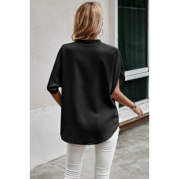 Women's V-Neck Dolman Petal Sleeve Blouse product image