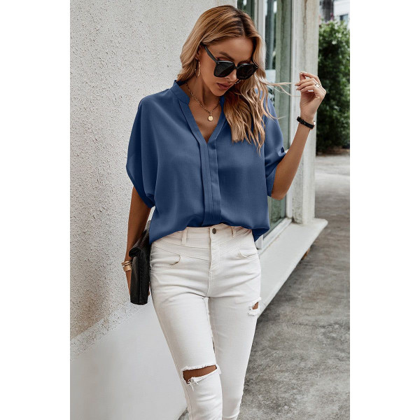 Women's V-Neck Dolman Petal Sleeve Blouse product image