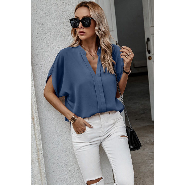 Women's V-Neck Dolman Petal Sleeve Blouse product image