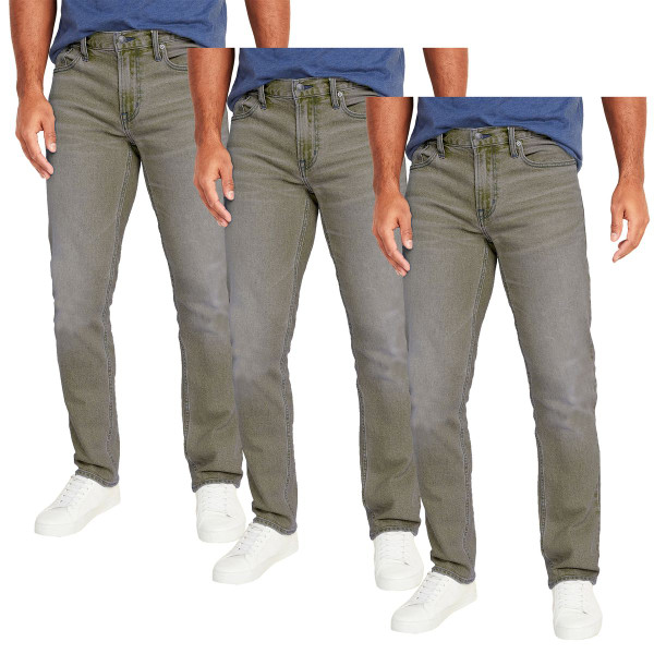 Men's Flex Stretch Slim Straight Jeans with 5 Pockets (3-Pair) product image