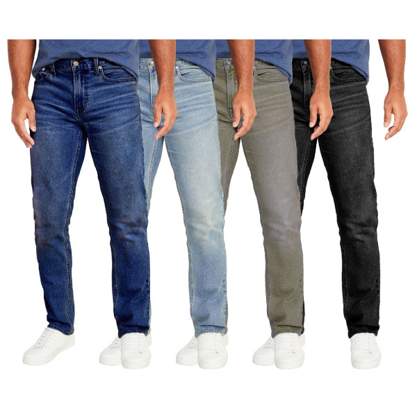 Men's Flex Stretch Slim Straight Jeans with 5 Pockets (3-Pair) product image