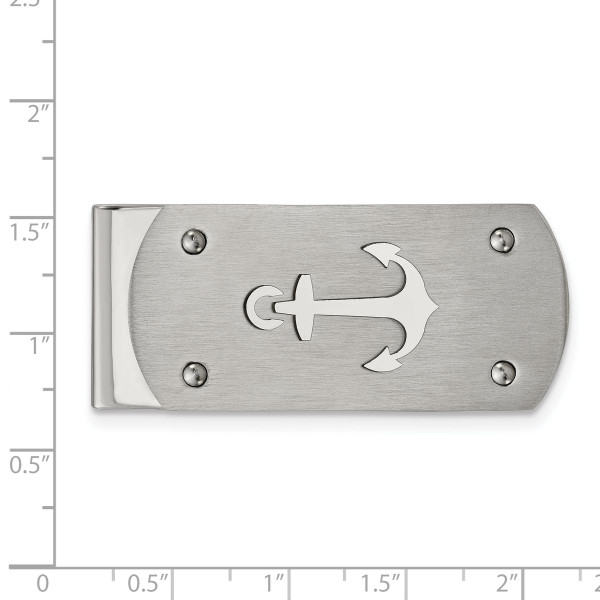 Stainless Steel Brushed and Polished Anchor Money Clip product image