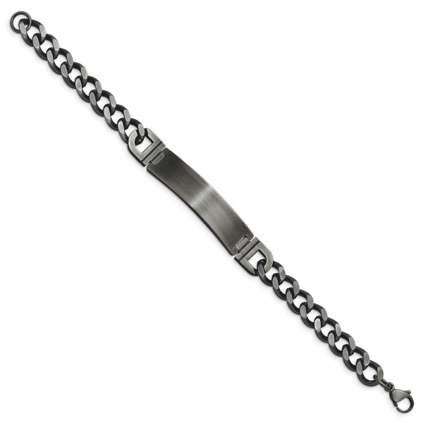 Brushed Antiqued Stainless Steel ID Bracelet  product image