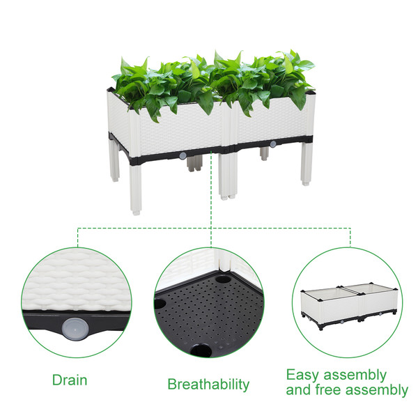 Square Plastic Planting Boxes (Set of 2) product image