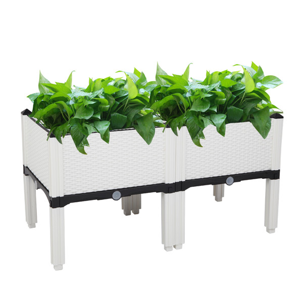 Square Plastic Planting Boxes (Set of 2) product image