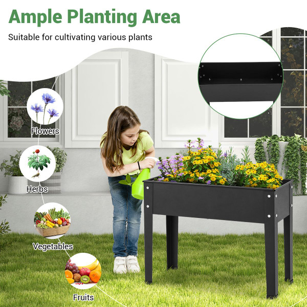 Metal Elevated Planter Box Raised Garden Bed with Legs and Drainage product image