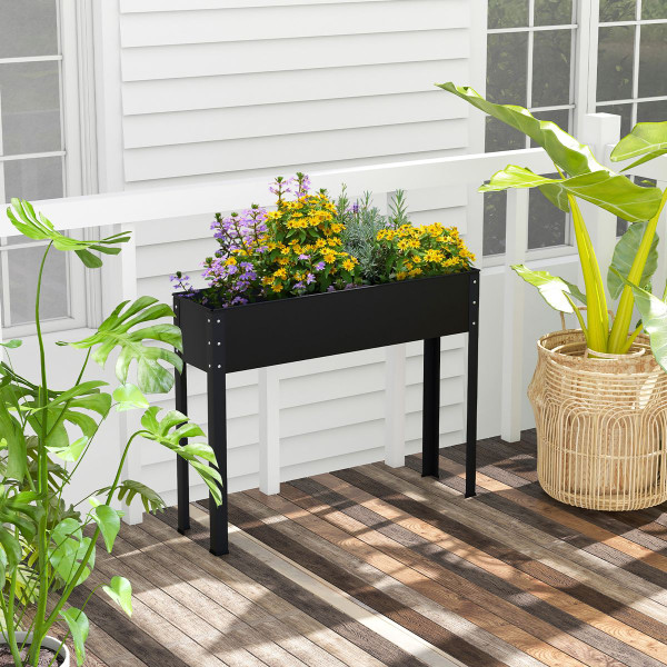 Metal Elevated Planter Box Raised Garden Bed with Legs and Drainage product image