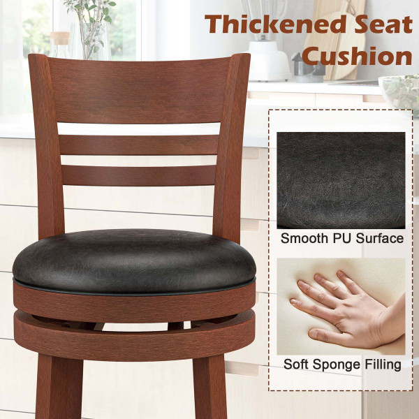 Swivel Bar Height Stools with Backrests (Set of 4) product image Swivel Bar Height Stools with Backrests (Set of 4) product image