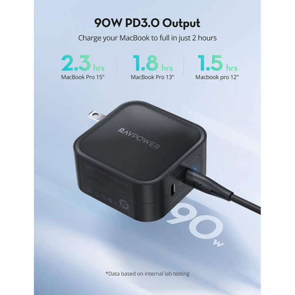 RAVPower® 90W GaN Tech Wall Charger, RP-PC128 product image