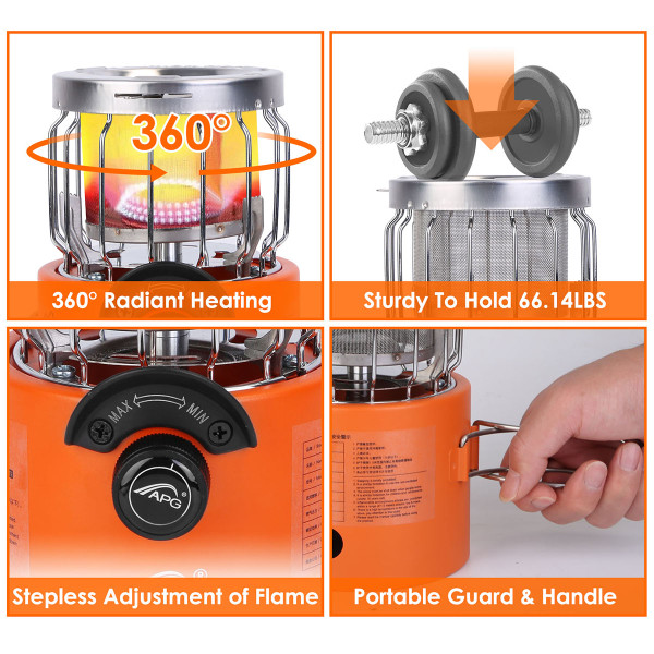 APG® 2000W 2-in-1 Camping Stove Heater product image