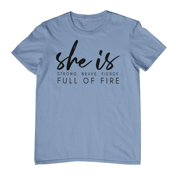 'She Is Full of Fire' Short Sleeve Graphic T-Shirt product image