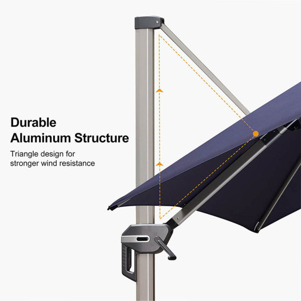 10-Foot Square Premium Cantilever Patio Umbrella product image