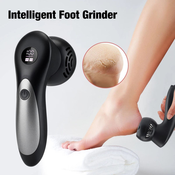 Electric Foot Callus Remover Rechargeable Portable Electronic Pedicure Feet Scrubber File Tool For Dead Skin Color Black product image