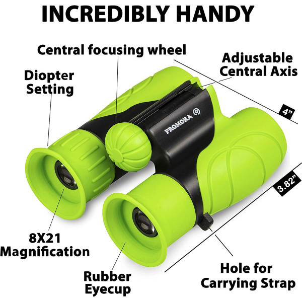 Binoculars for Kids, Set with Magnifying Glass And Compass (Green) product image