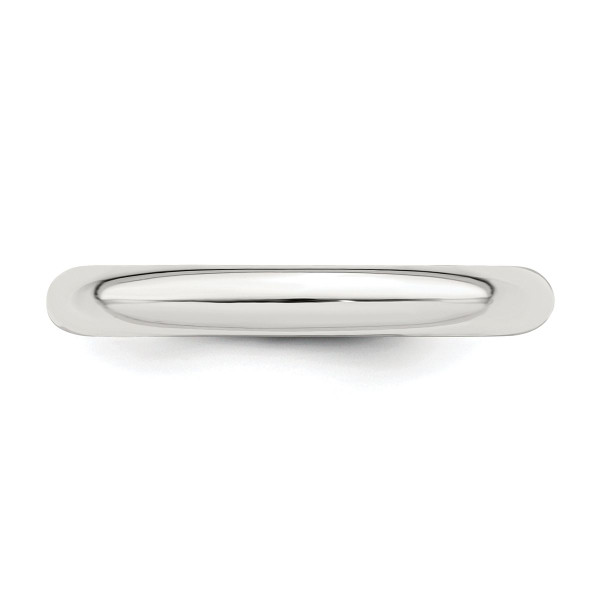 Sterling Silver Rhodium-Plated 3mm Comfort Fit Band product image