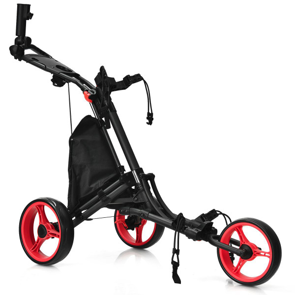 3-Wheel Golf Push Cart with Bag and Scoreboard product image