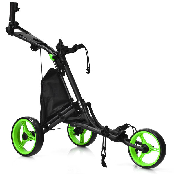 3-Wheel Golf Push Cart with Bag and Scoreboard product image