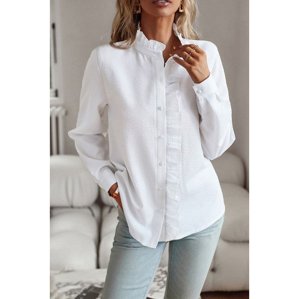 Women's Ruffled Trim Collar Shirt product image