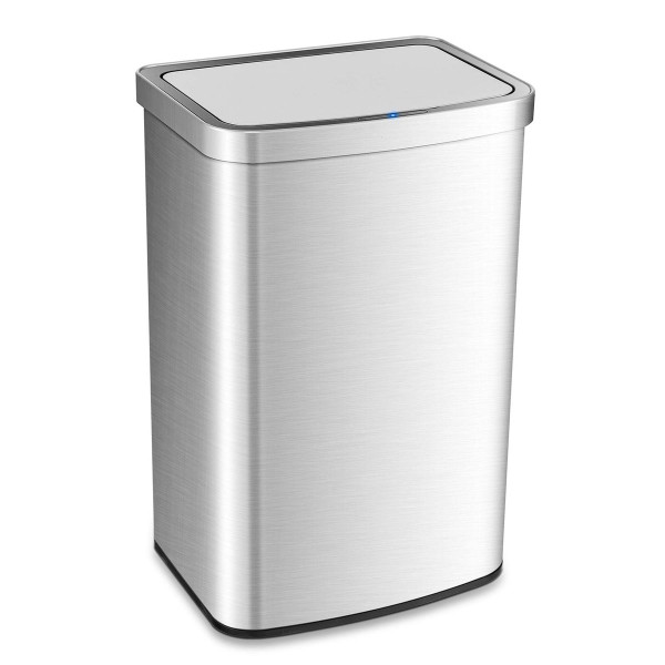 13.2-Gallon Rectangular Automatic Trash Can with Soft Close Lid product image