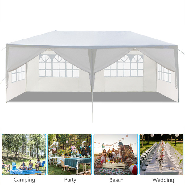 20 x 10-Foot Outdoor Gazebo Canopy with 6 Removable Sidewalls product image