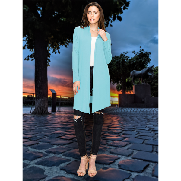 Women's Long Sleeve Open Front Long Cardigan product image