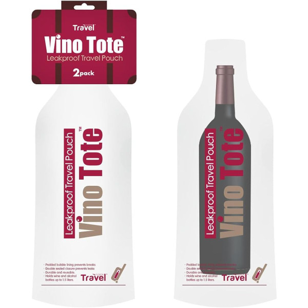 Vino Tote™ Leakproof Travel Pouch for Wine, 2 ct. (2-Pack) product image