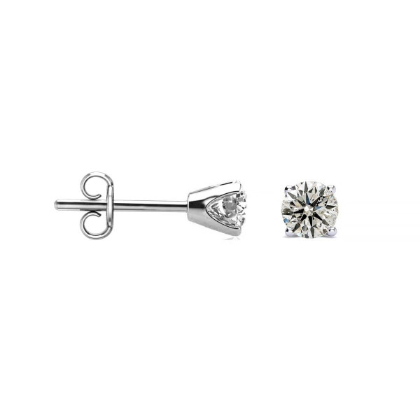 Nearly 1/3-Carat Fiery Diamond Studs in Solid Sterling Silver product image