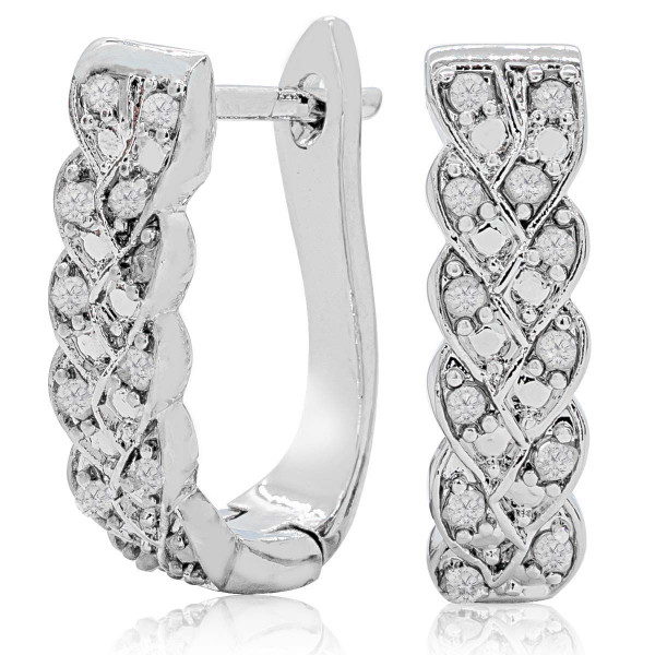 0.25CT Natural Diamond Infinity Hoop Earrings product image