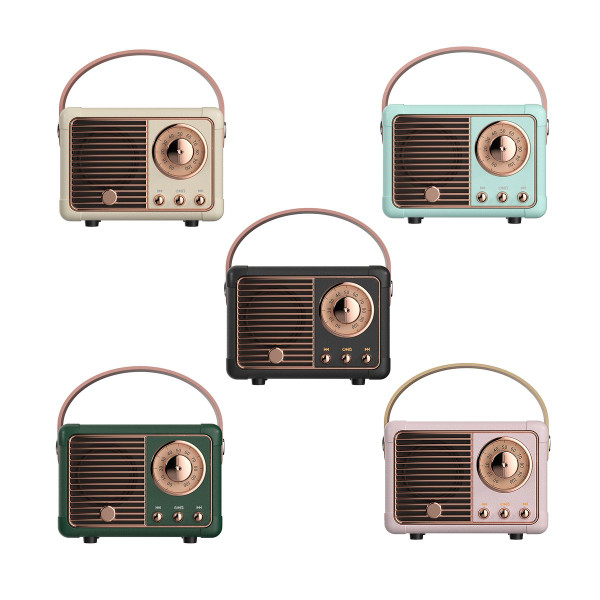 Portable Retro Vintage Bluetooth Speaker with FM Radio product image