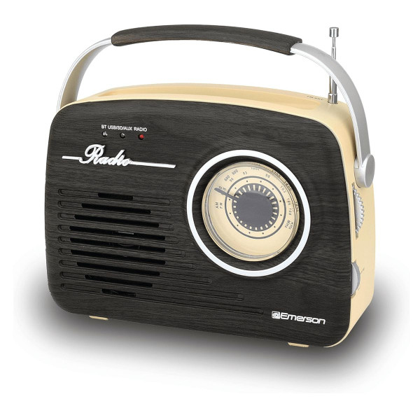 Emerson Portable Retro Radio with Built-In Rechargeable Battery product image