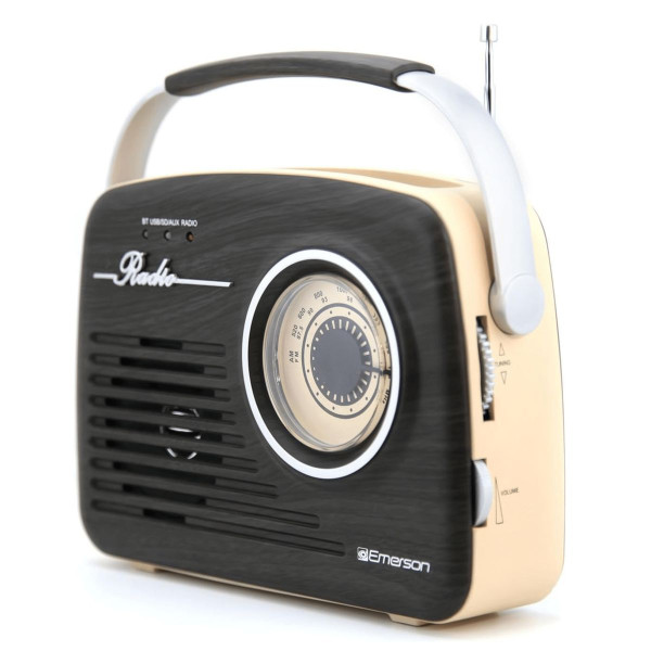 Emerson Portable Retro Radio with Built-In Rechargeable Battery product image