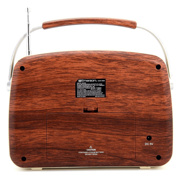 Emerson Portable Retro Radio with Built-In Rechargeable Battery product image