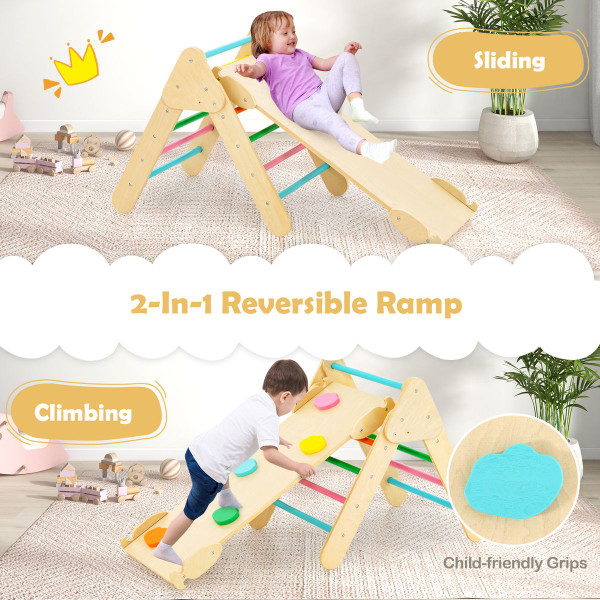 Costway 3-in-1 Kids Climber Set with Sliding Arch product image