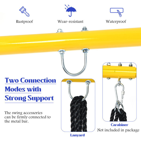 Extra Large Heavy Duty A-Frame Steel Swing Stand Set with 40” Nest Tree Swing product image