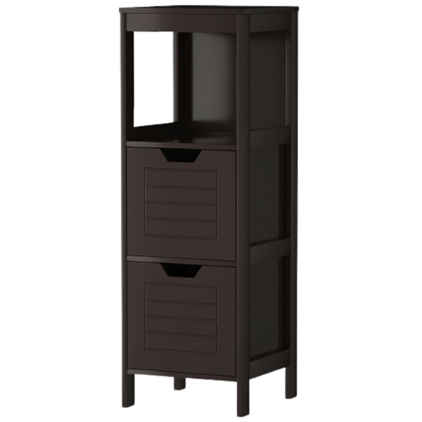 3-Tier Wooden Floor-Standing Storage Cabinet with Drawers product image