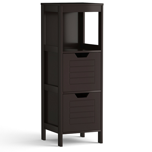 3-Tier Wooden Floor-Standing Storage Cabinet with Drawers product image