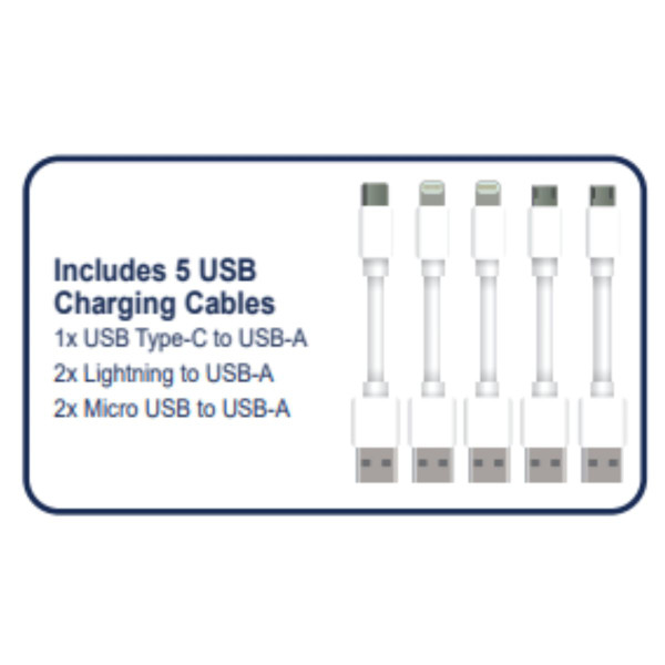 Emerson 5-Port USB Charging Station with LED Charging Indicator Light product image