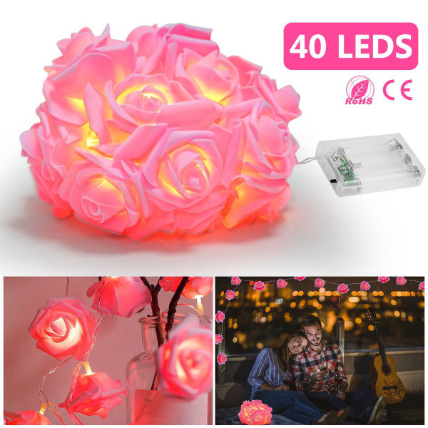 iMounTEK® Rose Flower String Lights (2-Pack) product image