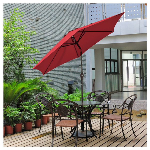 Costway 9Ft Patio Umbrella with Push Button Tilt Crank Lift product image